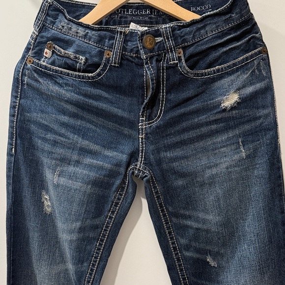 Bootlegger Jeans Men's Dark Blue Straight Jeans with Excellent Condition - Picture 7 of 9